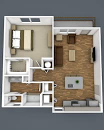 1 Floor Plan at The Strand, Oviedo, FL, 32765