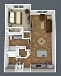 1B Floor Plan at The Strand, Oviedo, 32765