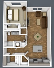 1E Floor Plan at The Strand, Florida