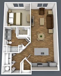 1G Floor Plan at The Strand, Oviedo, FL, 32765