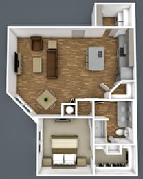 1H Floor Plan at The Strand, Oviedo, FL