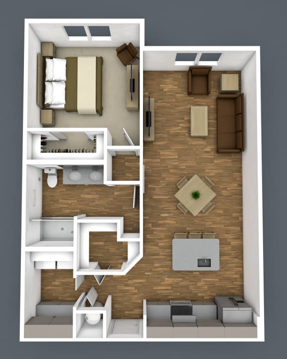 1B Floor Plan at The Strand, Oviedo, 32765