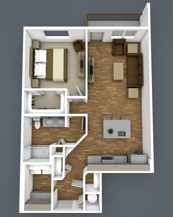 1D Floor Plan at The Strand, Oviedo