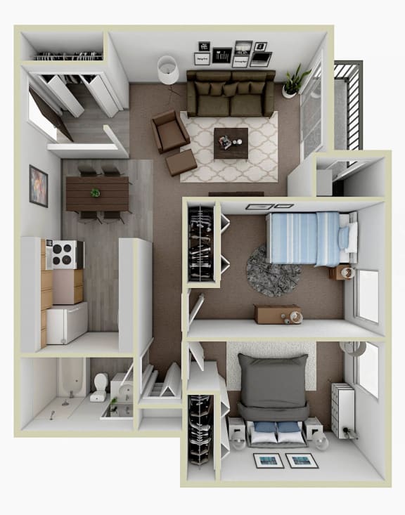 2 bedroom apartment floor plan