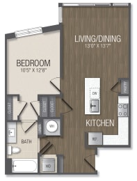 A6 Floor Plan at The Metropolitan Downtown Columbia, Columbia, MD