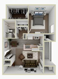 1 bedroom apartment floor plan