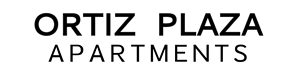 The image displays the name of a place, "ORTIZ PLAZA APARTMENTS".