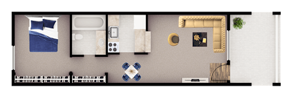  Floor Plan 1x1 A6