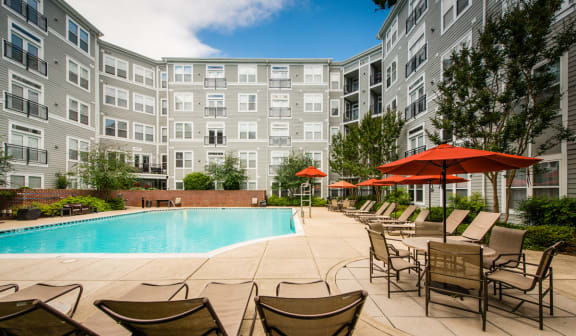 Swimming Pool at The Flats at Wheaton Station in Wheaton, MD