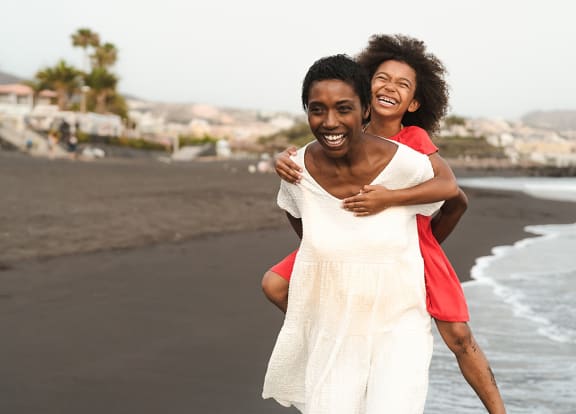 Lifestyle photo of mother and daughter having fun at San Marco Apartments, Ormond Beach, FL, 32174