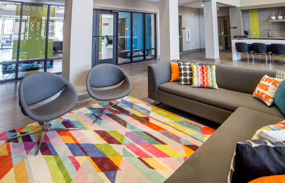 Colorful Design in the clubhouse at Mosaic at Levis Commons, Ohio, 43551