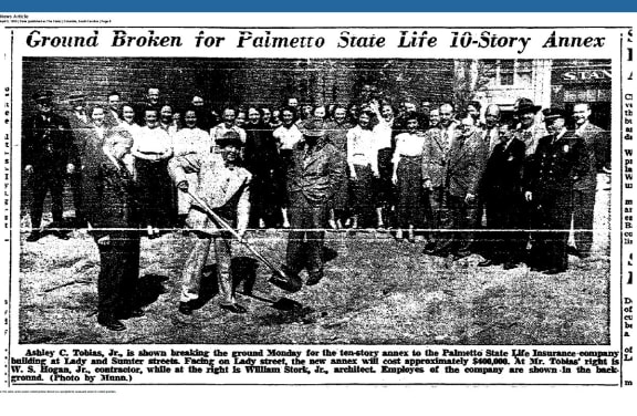 Article in an old newspaper at The Lady, South Carolina