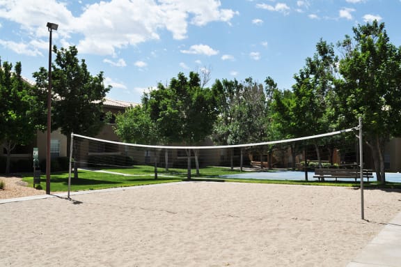 Albuquerque apartments on course with sand volleyball court