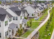 Thumbnail 3 of 20 - Aerial Courtyard View at Alante Homes at Spring Run, Caldwell, ID, 83607