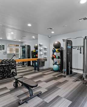 Gym at Crowne Chase Apartment Homes, Overland Park, KS, 66210