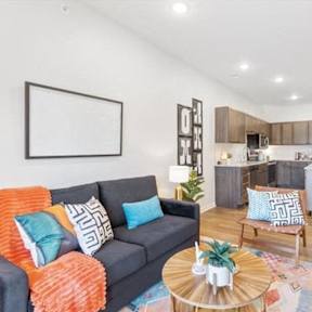 Open Living Room at Little Bo Bungalow and Flats Apartments, Omaha