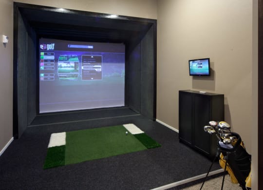 Golf Simulator at Skye at Arbor Lakes Apartments in Maple Grove, MN