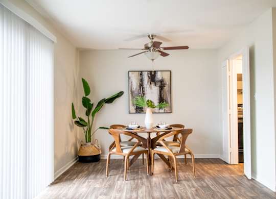 Wood Floor Dining Space at Governor Square Apartments, Indiana