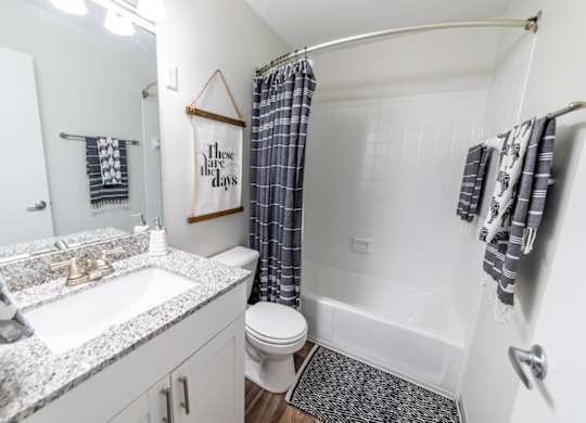 Soaking Tubs With Ceramic Tile at Governor Square Apartments, Carmel, IN, 46032