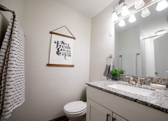 Upgraded Light Fittings In Bathroom at Governor Square Apartments, Indiana, 46032