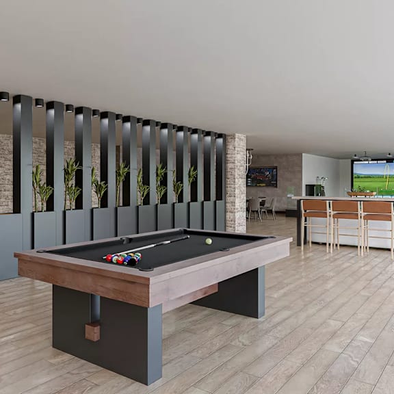 Billiards Table at Garden at 3Roots, San Diego, CA 92126