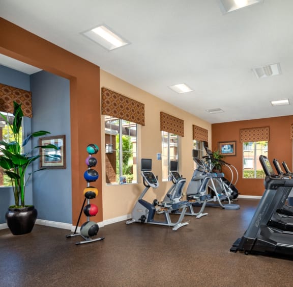 Fitness Center with Cardio Equipment And Free Weights, at Casoleil, San Diego, CA