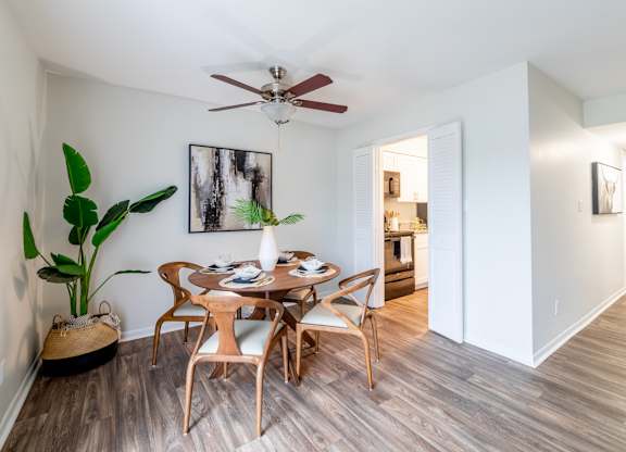 Decorated Dining Area at Governor Square Apartments, Carmel, Indiana