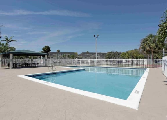 the pool at the apartments for rent