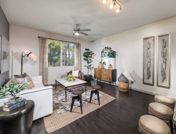 Furnished Living Room at Andorra Apartments