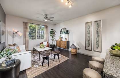 Furnished Living Room at Andorra Apartments