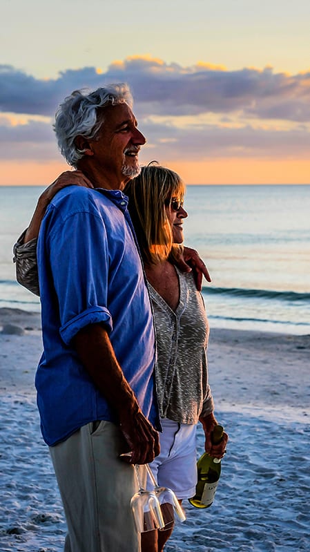 Lifestyle photo of older couple at the beach at Monterey Pointe, Homestead, FL