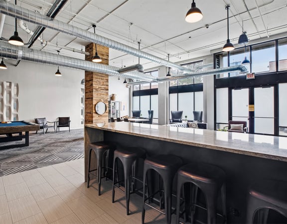 Clubhouse kitchen at The Shelby, Chicago, 60616