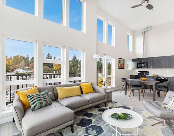 Living Area at Sedona Apartments, Seattle