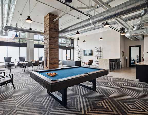 Billiards room at The Shelby, Chicago, 60616
