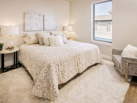 a bedroom with a bed and a window at 44 West Luxury Living, Valley Park, MO, 63088