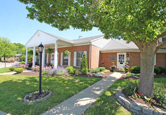 This is a photo of the grounds/building exteriors at Compton Lake Apartments in Mt. Healthy, OH.
