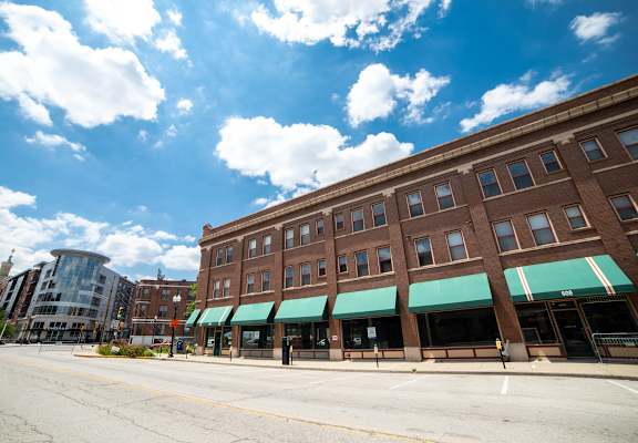 Street view of building at The Argyle on Mass Ave, 615 N. East Street, Indianapolis