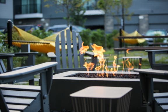 firepit at Pinnex, Indianapolis, IN, 46203