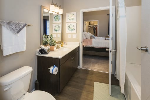 Upscale Bathroom with Undermount Sink at Colorado Springs Apartments in El Paso County