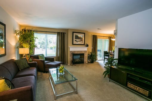 Apts for Rent in Vancouver WA with Gas Fireplace with Mantel