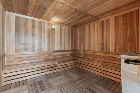 Sauna Interior 1 at Solhavn Apartments, American Fork