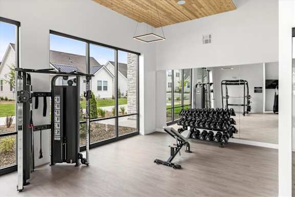 Fitness Center with weights at Alante Homes at Spring Run, Caldwell, ID
