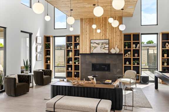 Lounge Area With TV at Alante Homes at Spring Run, Caldwell, 83607