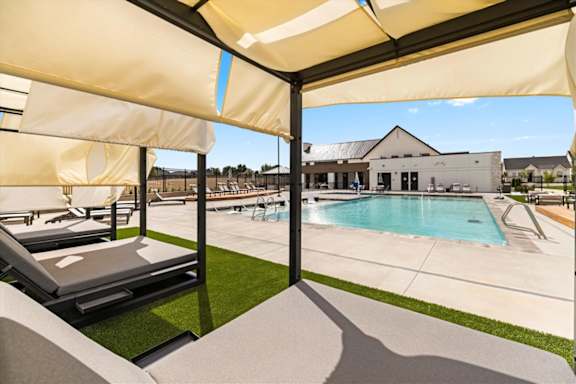 Poolside Lounge Area at Alante Homes at Spring Run, Caldwell, Idaho, 83607
