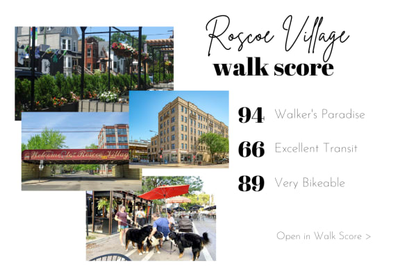 a collage of photos of the roosevelt village walk score