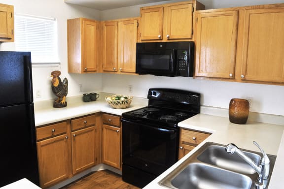 Full Kitchen at Denver, CO Apartments for Rent Near Denver International Airport