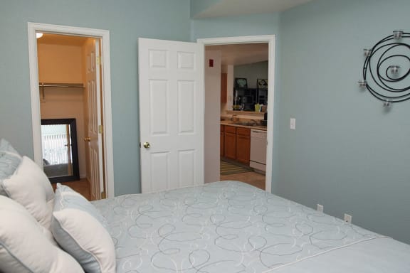 Bedroom with Walk-In Closets at Denver Apartments Near DIA Airport