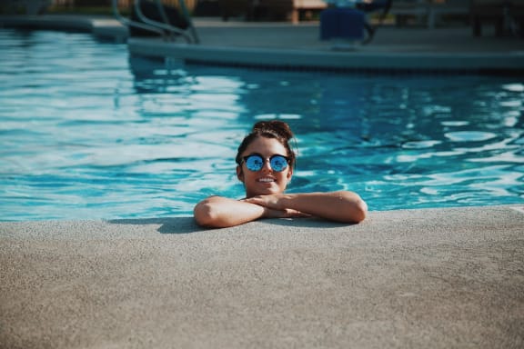 Posing In A Pool at Mesh Properties, Austin