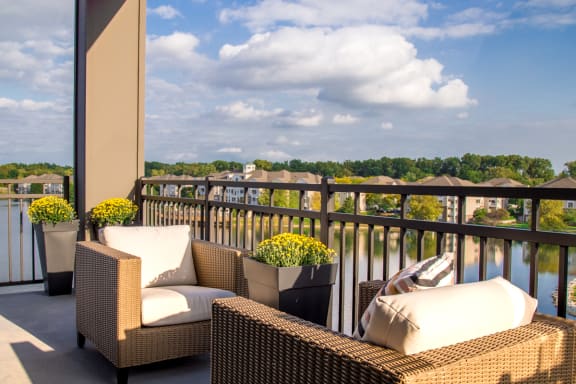 Balcony And Patio at Quarry at River North Apartments, Indiana 46240