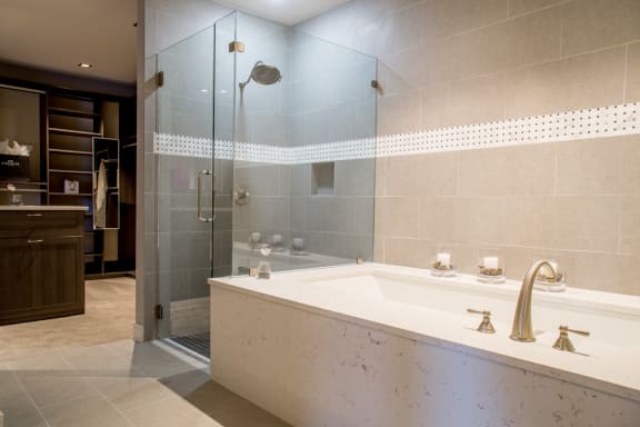 Bathtub at Quarry at River North Apartments, Indianapolis, IN 46240